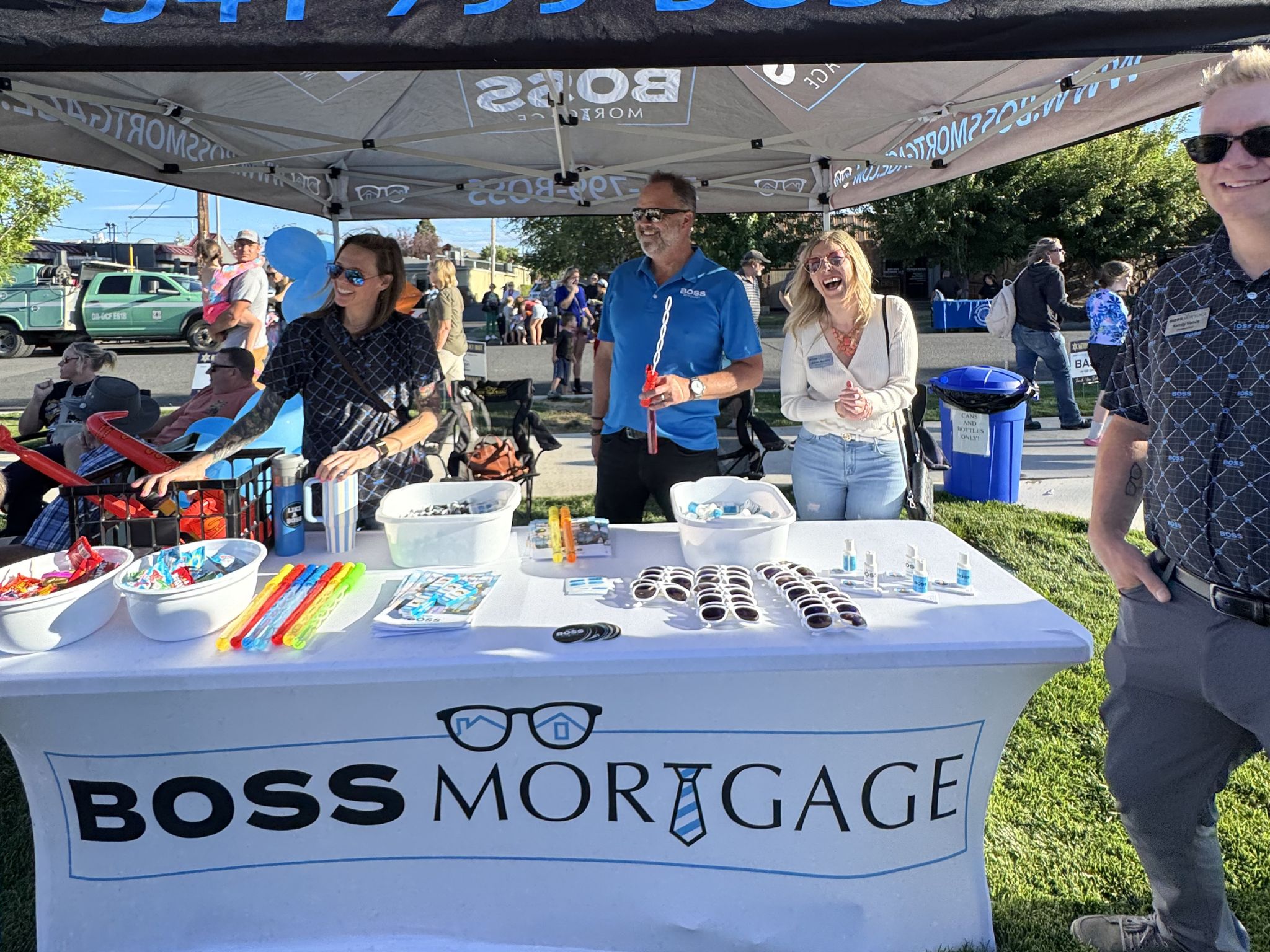 The Boss Mortgage booth at a community event